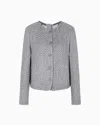 Emporio Armani Icon Tricot-effect Jacquard Knit Jacket