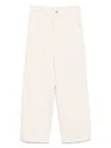Emporio Armani Capsule Cotton Blend Trousers In Neutrals