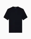 Emporio Armani Icon Viscose-blend Jacquard Jersey Jumper With Op-art Motif In Black