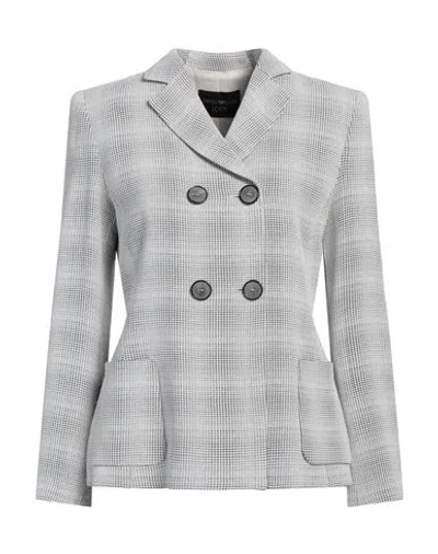 Emporio Armani Icon Woman Blazer Off White Size 14 Acetate, Viscose