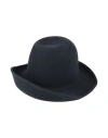 Emporio Armani Icon Woman Hat Midnight Blue Size 7 Wool