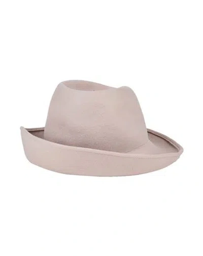 Emporio Armani Icon Woman Hat Pink Size 7 ¼ Wool