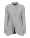 Emporio Armani Icon Woman Jacket Grey Size 12 Lyocell, Linen, Viscose, Polyamide
