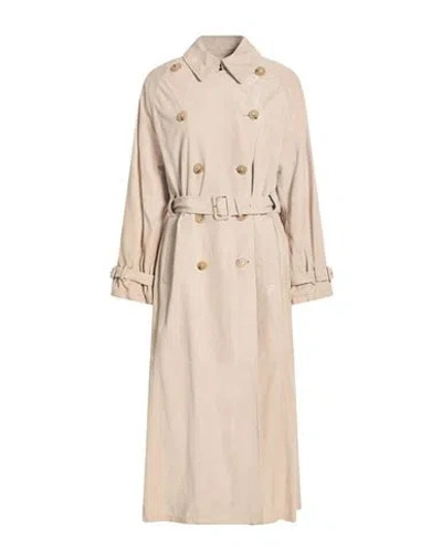Emporio Armani Icon Woman Overcoat & Trench Coat Beige Size 10 Goat Skin In Neutral