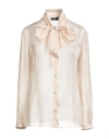 Emporio Armani Icon Woman Shirt Blush Size 12 Silk In Neutral