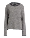 Emporio Armani Icon Woman Sweater Grey Size L Virgin Wool In Gray