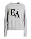 Emporio Armani Icon Woman Sweater Light Grey Size L Polyamide, Viscose, Cashmere, Polyester, Elastan In Gray