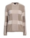 Emporio Armani Plaid Long-sleeve Knitted Top In Grey