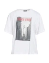Emporio Armani Icon Woman T-shirt White Size L Viscose, Elastane