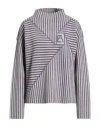 Emporio Armani Icon Woman Turtleneck Grey Size L Wool, Viscose, Polyamide, Polyester In Pink