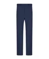 Emporio Armani Icon Tropical Light Wool Canvas Trousers In Blue