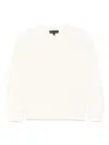 Emporio Armani Intarsia-logo Sweater In 白色