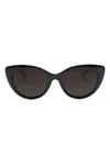 Emporio Armani Tortoiseshell Cat-eye Glasses In Brown