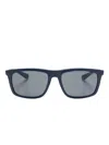 Emporio Armani Clip-on Glasses In Blau