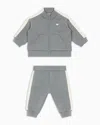 Emporio Armani Interlock Double-jersey Tracksuit Featuring A Sweatshirt And Joggers With Logo Tape In Green