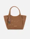 Emporio Armani Interwoven Shopper Bag With Logo Charm