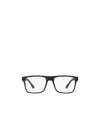 Emporio Armani Inverted Trapezoidal Full-frame Glasses In Black