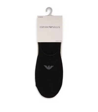 Emporio Armani Invisible Logo Socks In Black