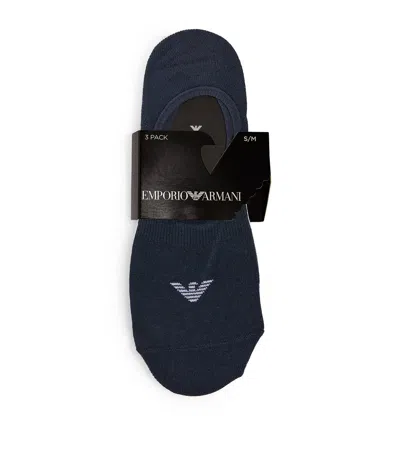 Emporio Armani Invisible Socks In Blue