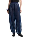 Emporio Armani Iridescent Jersey Pants In Blue