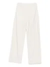 Emporio Armani High-rise Wide Leg Trousers In White