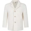 Emporio Armani Ivory Jacket For Boy With Eagle In Ivory