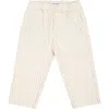 EMPORIO ARMANI IVORY TROUSERS FOR BABY BOY