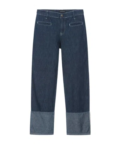 Emporio Armani J01 Wide-leg Jeans In Blue