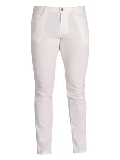 Emporio Armani J06 Cotton Trousers In Gray