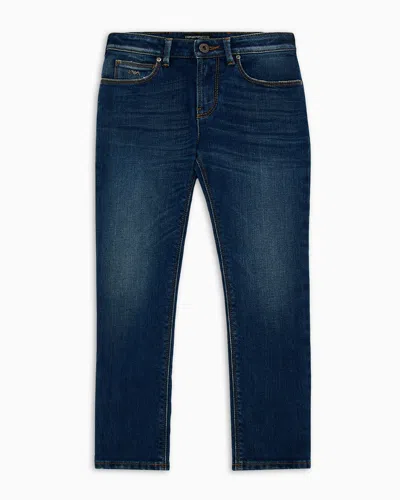 Emporio Armani Kids' J06 Jeans In Stretch Denim In Blue