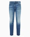 Emporio Armani Jeans J06 Slim Fit In Denim Stretch Washed In Blue