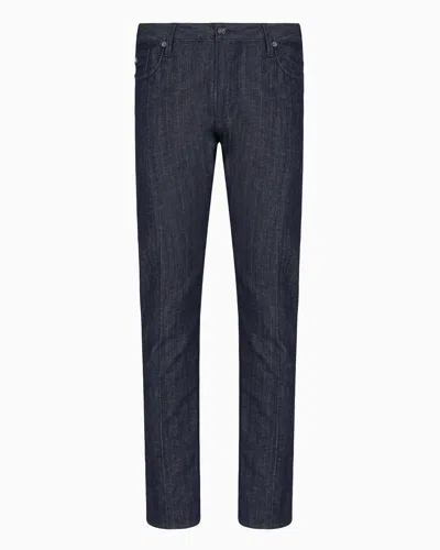 Emporio Armani J06 Slim-fit Comfort-denim Jeans In Blue