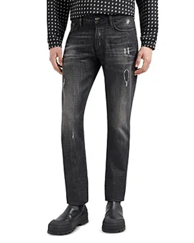 Emporio Armani J06 Stretch Slim Fit Jeans In Solid Black