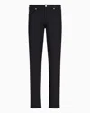 Emporio Armani J06 Stretch-twill Slim-fit Trousers In Black