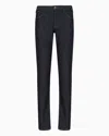 Emporio Armani J06 Worn-effect Wash, Slim-fit, 8 Oz Denim Jeans In Blue