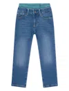 Emporio Armani J07 Logo-waistband Straight-leg Jeans In Blue