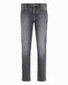 EMPORIO ARMANI J16 SLIM-FIT, WASHED DENIM JEANS