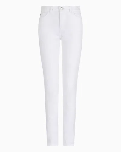 Emporio Armani J18 High-rise Skinny-leg Jeans In Comfort Bull In White