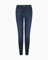 Emporio Armani J20 High-waisted Super-skinny Leg Jeans In A Worn-look Stretch Denim
