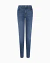 Emporio Armani J20 High-waisted Super-skinny Leg Jeans In A Worn-look Stretch Denim