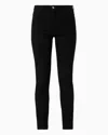 Emporio Armani High-waisted Skinny Jeans In Black
