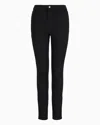 Emporio Armani High-waisted Skinny Jeans In Black