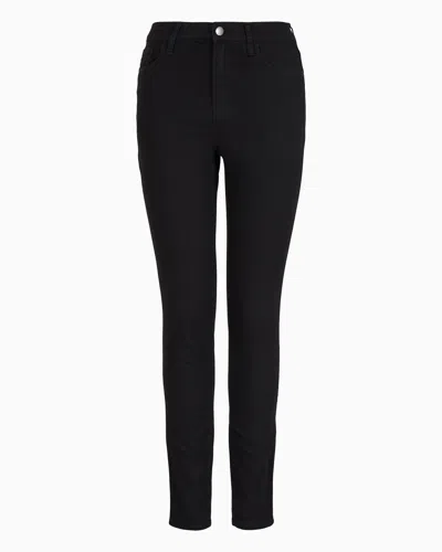 EMPORIO ARMANI J20 HIGH-WAISTED SUPER-SKINNY LEG JEANS IN STRETCH DENIM