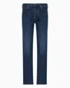 Emporio Armani J21 Regular-fit Jeans In Washed 11.5 Oz Comfort Denim In Blue