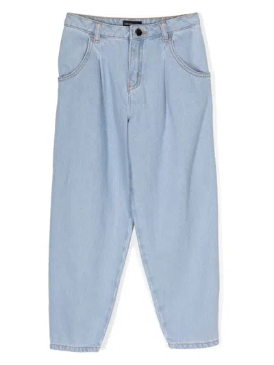 Emporio Armani Kids' J21 Tapered Jeans In Blue