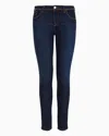 Emporio Armani Low-rise Skinny Jeans In Blue