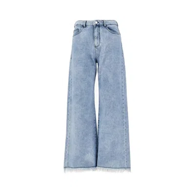 Emporio Armani 'j33' Frayed Denim Pants In Blue