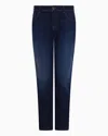 Emporio Armani J36 Mid-rise, Straight-leg, Stretch-denim Jeans In Blue