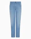 Emporio Armani J36 Mid-rise, Straight-leg, Stretch-denim Jeans In Blue