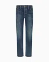 Emporio Armani J41 Straight-fit Vintage Jeans In  Lab Denim In Blue